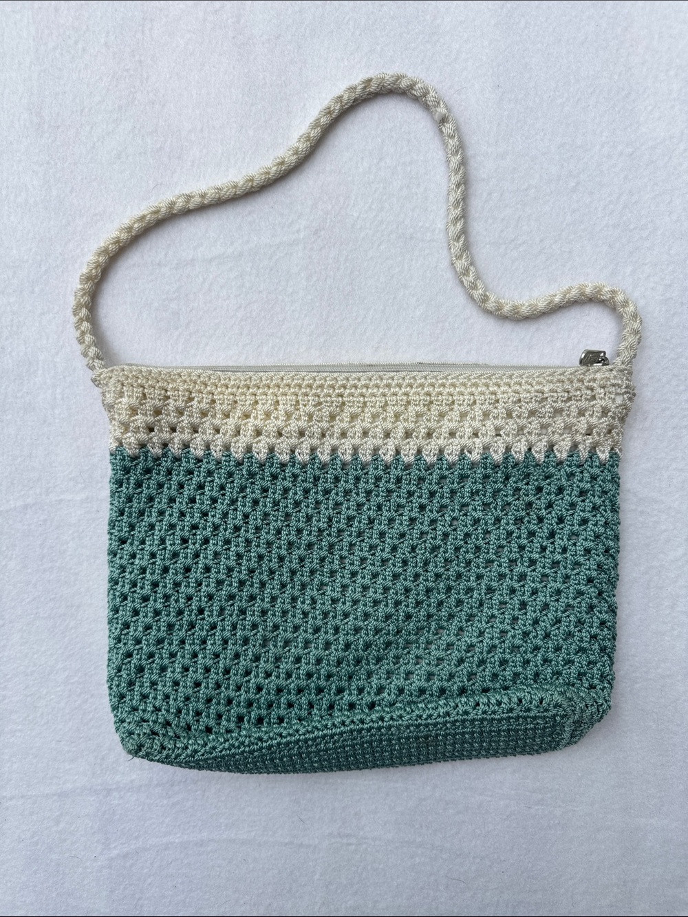 The Sak Cream and Teal Hand-Crocheted Shoulder Bag - Picture 6 of 7